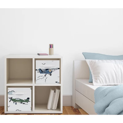 Sweet Jojo Designs Fabric Storage Bins Set Airplane Green And Blue 3 Sweet Jojo Designs Fabric Storage Bins Set Airplane Green And Blue