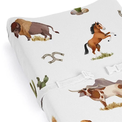 Sweet Jojo Designs Boy Changing Pad Sheet Country Western Taupe Brown And Cream 5 Sweet Jojo Designs Boy Changing Pad Sheet Country Western Taupe Brown And Cream - Image 3