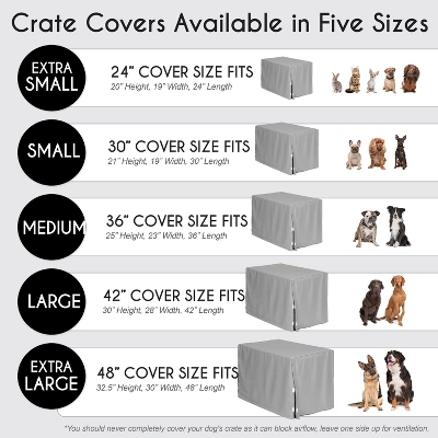 Sweet Jojo Designs Dog Crate Kennel Cover 24in. Stripe White And Grey 7 Sweet Jojo Designs Dog Crate Kennel Cover 24in. Stripe White And Grey - Image 5