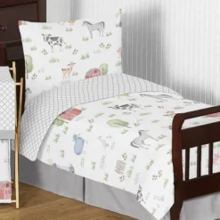 5pc Sweet Jojo Designs On The Farm Toddler Bedding Set -Kids House GUEST a3887f85 1c6e 4860 9c8b 6298b4e969dc
