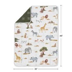 Sweet Jojo Designs Boy Girl Unisex Gender Neutral Toddler Weighted Blanket 5lbs. For Kids Jungle Multicolor -Kids House GUEST aa5372bc 6bdc 443e 8119 a3e84e2fb50d