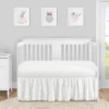 Sweet Jojo Designs Girl Baby Crib Bed Skirt Rose Collection Solid White -Kids House GUEST ab018dae 609f 46b7 ab63 e0f9f3c77992