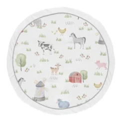 Sweet Jojo Designs Boy Or Girl Gender Neutral Unisex Baby Tummy Time Playmat Farm Animals -Kids House GUEST abd5ed0e ae62 4274 8aa1 11957c09c055