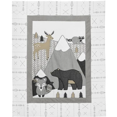 Sweet Jojo Designs Boy, Girl, Unisex/Gender Neutral Toddler Bedding Set Woodland Friends Grey And White 5pc 3 Sweet Jojo Designs Boy, Girl, Unisex/Gender Neutral Toddler Bedding Set Woodland Friends Grey And White 5pc