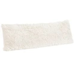 Sweet Jojo Designs Body Pillow Cover (Pillow Not Included) 54in.x20in. Boho Faux Fur Ivory