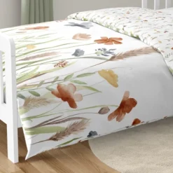Sweet Jojo Designs Girl Toddler Bedding Set Watercolor Floral Garden Green Blue And Orange 5pc -Kids House GUEST ad752ef5 cbce 4456 86dd a13e02be5ab4