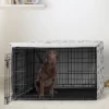 Sweet Jojo Designs Dog Crate Kennel Cover 42in. Paw And Bone Brown Grey And Taupe -Kids House GUEST ad797df8 0570 4c35 99db b1a76b3a6f3e