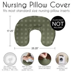 Sweet Jojo Designs Boy, Girl, Unisex/Gender Neutral Support Nursing Pillow Cover (Pillow Not Included) Jungle Green And White -Kids House GUEST adb3e8cb 7cf7 4653 9113 6d1a9453162a