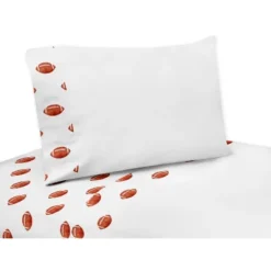 Sweet Jojo Designs Boy Toddler Bedding Set Football Green Brown And Red 5pc -Kids House GUEST aeffb025 456e 4676 ac3e 33dce578624c