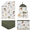 Sweet Jojo Designs Girl Baby Crib Bedding Set - Jungle Animals Collection 4pc -Kids House GUEST afa24b83 fbc9 441e aba1 ad6f5d23ff53
