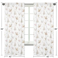Sweet Jojo Designs Window Curtain Panels 84in. Deer Floral White Taupe And Pink 9 Sweet Jojo Designs Window Curtain Panels 84in. Deer Floral White Taupe And Pink -Kids House GUEST afec62e5 334b 460e af6a da0211f1dc36