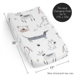 Sweet Jojo Designs Boy, Girl, Unisex/Gender Neutral Changing Pad Sheet Cartoon Puppy Grey Taupe And Blue 12 Sweet Jojo Designs Boy, Girl, Unisex/Gender Neutral Changing Pad Sheet Cartoon Puppy Grey Taupe And Blue -Kids House GUEST b23c1f3d ad36 494f b994 68e08c82fc05