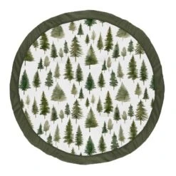 Sweet Jojo Designs Gender Neutral Unisex Baby Tummy Time Playmat Woodland Pine Tree Green And White -Kids House GUEST b2dcb51e 1642 4ca0 a9bb b87a759069ca