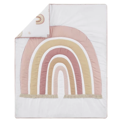 Sweet Jojo Designs Girl Baby Crib Bedding Set - Boho Rainbow Collection 4pc 4 Sweet Jojo Designs Girl Baby Crib Bedding Set - Boho Rainbow Collection 4pc - Image 2