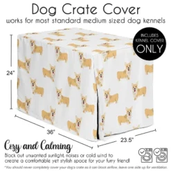 Sweet Jojo Designs Boy, Girl, Unisex/Gender Neutral Dog Crate Kennel Cover 36in. Corgi Cartoon Puppy Orange And White 11 Sweet Jojo Designs Boy, Girl, Unisex/Gender Neutral Dog Crate Kennel Cover 36in. Corgi Cartoon Puppy Orange And White -Kids House GUEST b4bcf180 069d 41f1 a762 a5232854c855