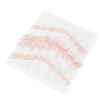 Sweet Jojo Designs Girl Set Of 2 Kids' Decorative Fabric Storage Bins Boho Fringe White And Pink 5 Sweet Jojo Designs Girl Set Of 2 Kids' Decorative Fabric Storage Bins Boho Fringe White And Pink - Image 3