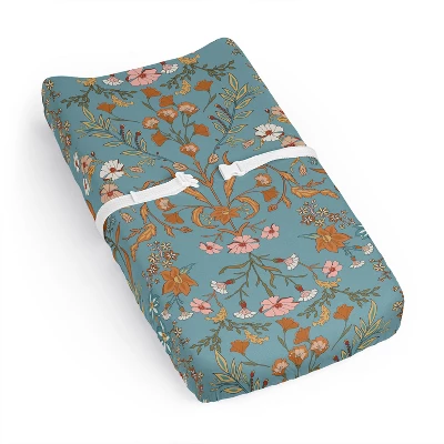 Sweet Jojo Designs Girl Changing Pad Sheet Boho Floral Wildflower Blue Orange And Pink 8 Sweet Jojo Designs Girl Changing Pad Sheet Boho Floral Wildflower Blue Orange And Pink - Image 6