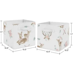 Sweet Jojo Designs Girl Set Of 2 Kids' Decorative Fabric Storage Bins White Taupe And Pink 5 Sweet Jojo Designs Girl Set Of 2 Kids' Decorative Fabric Storage Bins White Taupe And Pink -Kids House GUEST ba905ef5 62d7 4564 a8cf d400677f28f4