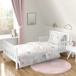 Sweet Jojo Designs Girl Toddler Bedding Set Celestial Pink Gold And Grey 5pc -Kids House GUEST bb2a9921 c286 44f0 ad20 cd385a04e04e