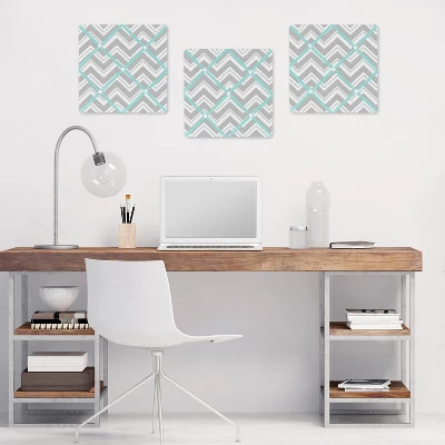 Sweet Jojo Designs Photo Memo Board (13"x13") - Zig Zag Turquoise & Gray Chevron 3 Sweet Jojo Designs Photo Memo Board (13"x13") - Zig Zag Turquoise & Gray Chevron