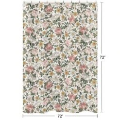 Sweet Jojo Designs Shower Curtain 72in.x72in. Vintage Floral Pink Green Yellow White 9 Sweet Jojo Designs Shower Curtain 72in.x72in. Vintage Floral Pink Green Yellow White -Kids House GUEST bd68b412 d4c1 4e16 bcae 1ad8c75ca1da