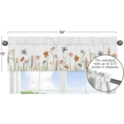 Sweet Jojo Designs Window Valance Treatment 54in. Watercolor Floral Garden Multicolor -Kids House GUEST be163a81 c14c 49ed a5e0 43448988b47d