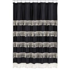 Sweet Jojo Designs Shower Curtain 72in.x72in. Boho Fringe Black And Ivory 11 Sweet Jojo Designs Shower Curtain 72in.x72in. Boho Fringe Black And Ivory -Kids House GUEST be776958 24fe 4bf8 b234 1af10f91f496