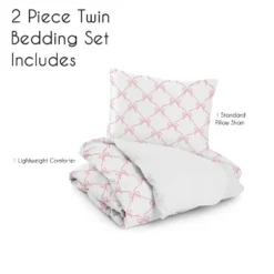 Sweet Jojo Designs Girl Twin Comforter Bedding Set Ballerina And Ballet Bows Pink And White 2pc -Kids House GUEST c3c124c7 c423 45ef 9649 737157f72a60