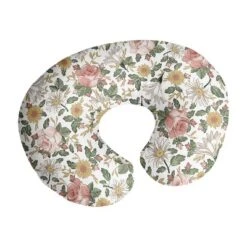 Sweet Jojo Designs Girl Support Nursing Pillow Cover (Pillow Not Included) Vintage Floral Pink Green And Yellow -Kids House GUEST c46b5117 6c3f 48db 87c5 95ebd779bdfc
