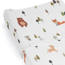 Sweet Jojo Designs Boy Girl Gender Neutral Unisex Changing Pad Sheet Woodland Animal Pals Green Beige And Orange -Kids House GUEST c47273a0 8eaa 4812 9025 e9024a1b9d2f