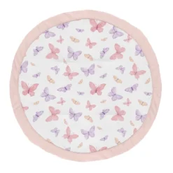 Sweet Jojo Designs Girl Baby Tummy Time Playmat Butterfly Blush Pink And Purple -Kids House GUEST c4742c41 dc95 4b26 9b2d dad483d65511