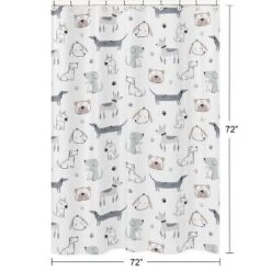 Sweet Jojo Designs Boy, Girl, Unisex/Gender Neutral Shower Curtain 72in.x72in. Cartoon Puppy Grey Taupe And Blue 10 Sweet Jojo Designs Boy, Girl, Unisex/Gender Neutral Shower Curtain 72in.x72in. Cartoon Puppy Grey Taupe And Blue -Kids House GUEST c50b873b a885 4b85 8502 81c1f0d01a84