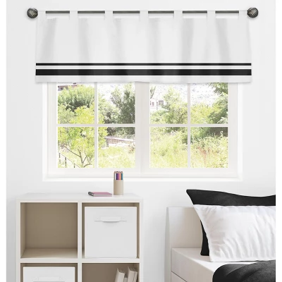 Sweet Jojo Designs Window Valance Treatment 54in. Hotel White And Black 4 Sweet Jojo Designs Window Valance Treatment 54in. Hotel White And Black - Image 2