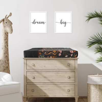 Sweet Jojo Designs Girl Changing Pad Cover Boho Floral Wildflower Black Orange And Blue 3 Sweet Jojo Designs Girl Changing Pad Cover Boho Floral Wildflower Black Orange And Blue