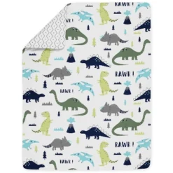 Sweet Jojo Designs Boy Toddler Bedding Set Mod Dinosaur Blue And Green Blue And Green 5pc. -Kids House GUEST c73911b7 e96b 437e b736 8eb8ee663ad8