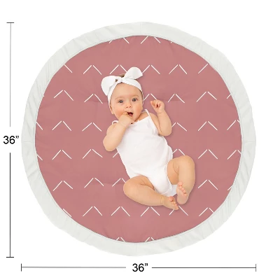 Sweet Jojo Designs Girl Baby Tummy Time Playmat Diamond Tuft Mauve Pink And White 5 Sweet Jojo Designs Girl Baby Tummy Time Playmat Diamond Tuft Mauve Pink And White - Image 3