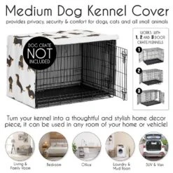 Sweet Jojo Designs Boy, Girl, Unisex/Gender Neutral Dog Crate Kennel Cover 36in. Dachshund Cartoon Puppy Black And Tan -Kids House GUEST cb99162e e9fc 46c9 8d1b 1fcaa9aa5ff7
