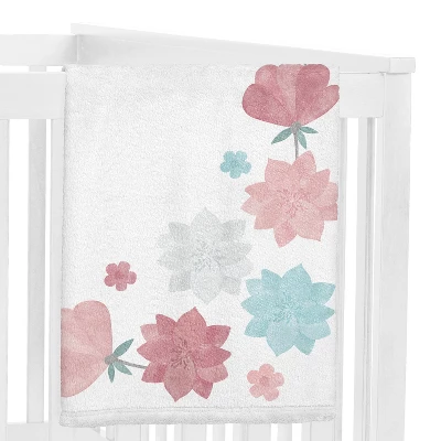 Sweet Jojo Designs Girl Baby Milestone Blanket Pop Floral Pink, Grey And Blue 4 Sweet Jojo Designs Girl Baby Milestone Blanket Pop Floral Pink, Grey And Blue - Image 2