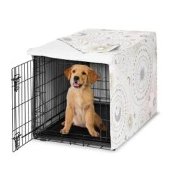 Sweet Jojo Designs Dog Crate Kennel Cover 36in. Celestial Pink Gold And Grey -Kids House GUEST cdb467d1 47c2 41ae 9f7e 072ec7bf9869