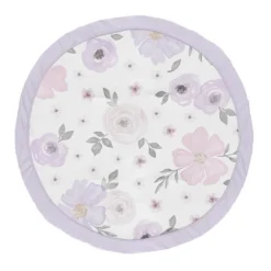 Sweet Jojo Designs Girl Baby Tummy Time Playmat Watercolor Floral Purple Pink And Grey -Kids House GUEST d1be65e4 f88a 4118 8f08 f04d14040cdb