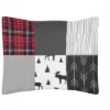 Sweet Jojo Designs Boy Toddler Bedding Set Rustic Patch Red Black And Grey 5pc