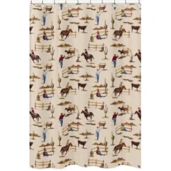 Sweet Jojo Designs Boy Shower Curtain 72in.x72in. Wild West Cowboy Multicolor -Kids House GUEST d877bd8c 96a4 45d2 a4b1 48a86140f86c
