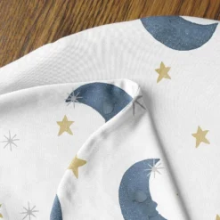 Sweet Jojo Designs Gender Neutral Support Nursing Pillow Cover (Pillow Not Included) Bear And Moon Blue Gold And White -Kids House GUEST d963a0fb fc2c 4188 bb47 7bab6562c3c4