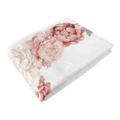 Sweet Jojo Designs Girl Baby Milestone Blanket Peony Floral Garden Pink And Ivory -Kids House GUEST da2a5823 9287 4e9a 88e9 9f3806c9644e
