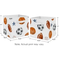 Sweet Jojo Designs Boy Fabric Storage Bins Set Watercolor Sports Theme Blue Brown And Orange 6 Sweet Jojo Designs Boy Fabric Storage Bins Set Watercolor Sports Theme Blue Brown And Orange -Kids House GUEST da8c4fa8 0c7f 427d ad59 cfd0bd5a1557