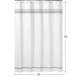 Sweet Jojo Designs Shower Curtain 72in.x72in. Hotel White And Gray -Kids House GUEST e038f7a7 9ffd 4bd8 9f5a 04f45b4f665d
