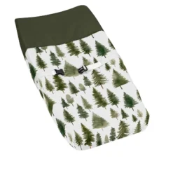 Sweet Jojo Designs Gender Neutral Unisex Changing Pad Cover Woodland Pine Tree Green And White -Kids House GUEST e3818e7a 4cbe 4164 91ef 1bbabae21647
