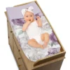 Sweet Jojo Designs Girl Changing Pad Cover Peony Floral Garden Purple And Ivory