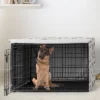 Sweet Jojo Designs Dog Crate Kennel Cover 48in. Paw And Bone Brown Grey And Taupe -Kids House GUEST e508c478 bc0e 41a8 8033 3b8e3cdb77a5