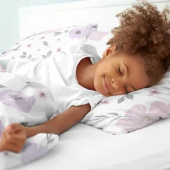 3pc Queen Bedding Set Sweet Jojo Designs Watercolor Floral Lavender/Gray - SWeet Jojo Designs -Kids House GUEST e616738d f832 445a 9053 afd641f0065a